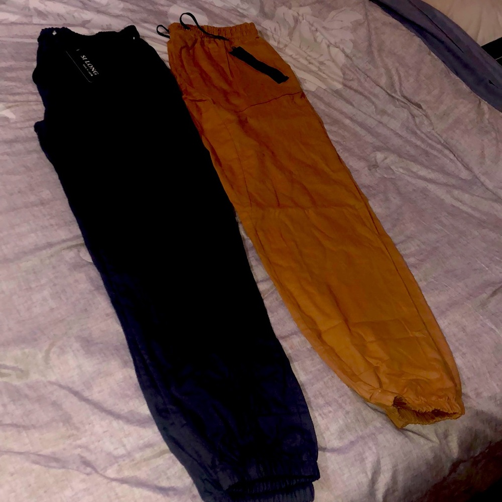 Mens SI Long joggers in 2XL but fit like XL. Same day shipping. In gray and gold